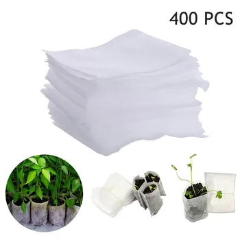500/400/300/200 vnt neaustinis audinys darželio maišelį augalų sodinimo maišelį mitybos maišelį 8x10CM žalia sodinti Sodo įrankiai