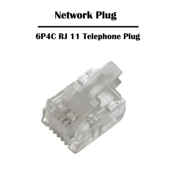 500 Vienetų 6P4C RJ 11 Netowork Telephong Prijungti Tinklo Ethernet Fluke Praėjo 1u paauksuoti