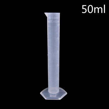 50ml Plastikinis Matavimo Cilindras Laboratorinis Bandymas, Matavimo Vamzdelis įrankį už Prieinamą kainą Chemija, Rinkinys
