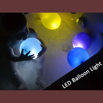 50pcs/daug LED šviesos balionas popierius žibintai, baterija maitinamas šviesos vestuvės, kalėdos, Helovinas dekoracijas lempos