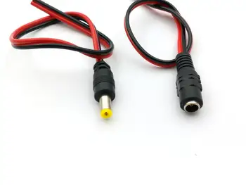 5vnt 5,5 mm x 2.1 mm Male/ Female Lizdas VAIZDO LED DC Maitinimo Kištuko Lizdo Adapteris