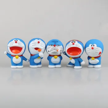 5vnt/daug 10cm Animacija Doraemon Office naudotų Automobilių PVC Veiksmų Skaičius, Apdailos Kolekcijos Modelis Žaislas, Lėlė Dovana Nemokamas Pristatymas