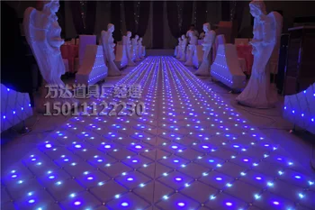 60 X 60 CM/vnt Klasikinis prabangos spalvotu LED grindys, Vestuvių Dekoravimas, Praėjimų Runner T Stoties Etape Veidrodis Kilimų Nemokamas Pristatymas