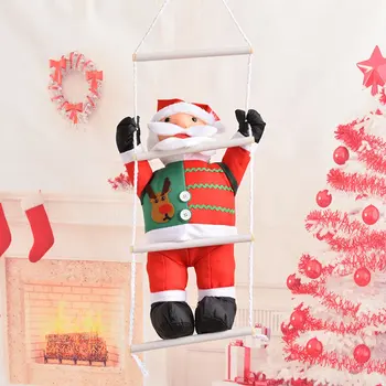 60cm Santa Claus Priedai Mielas Kalėdų Papuošalų Kūrybos Laipiojimo Lynų Laiptais Sūpynės, Žaislai, Lėlės, Pakabukas