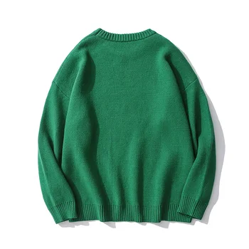 #6752 Raudonos, Žalios Animacinių Filmų Triušis Mens Megztiniai Megztinis Ilgomis Rankovėmis Harajuku Streetwear Megzti Megztinis Vyrams Prarasti Rudenį, Žiemą