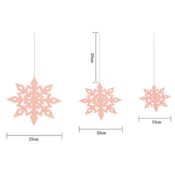 6Pcs/daug Kalėdų Dekoracijos, Snaigės 3D Tuščiaviduriai Snaigės Popieriaus Girliandas Ornamentu Netikras Sniegas Žiemos Dekoracijos namams