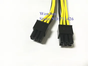 6Pin moteris Grafika Vaizdo plokštė Dviguba PCI-E 6Pin PCIe & 6Pin dual vyrų Maitinimo šaltinis Splitter Cable Laido 16AWG Vielos 20cm