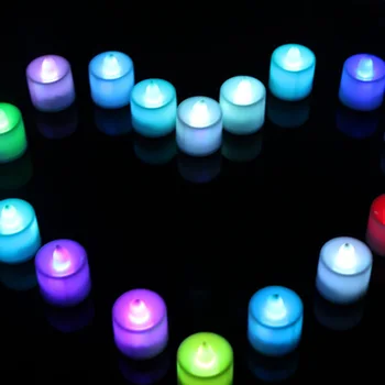 7 Spalvų LED Keitimas Elektroninių Flameless Žvakė, Lempa, Namų Šaliai Dekoro FPing