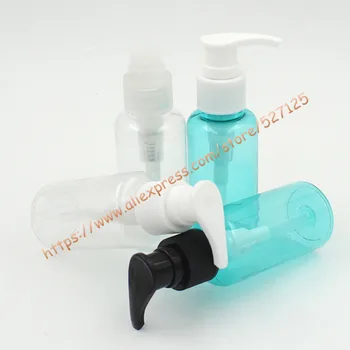 80ml išvalyti/skaidrus PET butelis su 3 spalvų plastiko ilgų nagų siurblys.losjonas/rankų plovimo/Šampūnas/drėkintuvai/veido vandens butelis