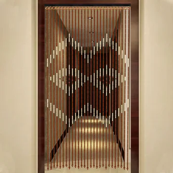 90x180cm Mados 27 Linija Bambuko Medinių Karoliukų Eilutę Durų Užuolaidos, Žaliuzės Skristi Ekranas Veranda, Miegamasis, Gyvenamasis Kambarys Vonios kambarys