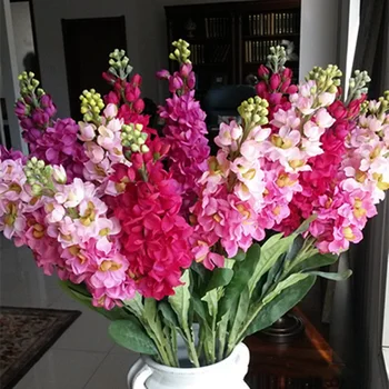 93cm Dirbtinis Hiacintų Žiedų 1pc Nekilnojamojo Touch Netikrą Violetinės Gėlės Stiebo Renginio Vestuves Dekoratyvinės Gėlės Namų Dekoro