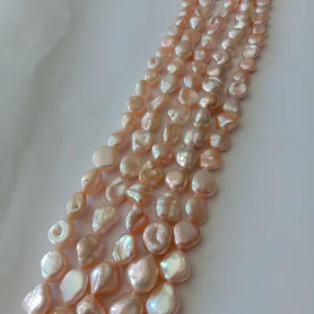 AAA 16 colių aukštos blizgesys 11 mm keshi perlų , Pobūdžio gėlo vandens prarasti pearl,gamtos rožinė spalva