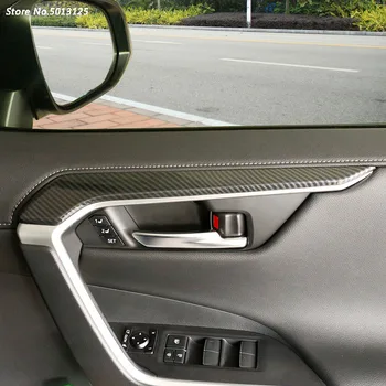 ABS Chrome Matinis Apdaila Vidinės Durys, Porankiai Apdailos Dangtelio Apdaila Toyota RAV4 RAV-4 2019 2020 2021 Automobilių Reikmenys