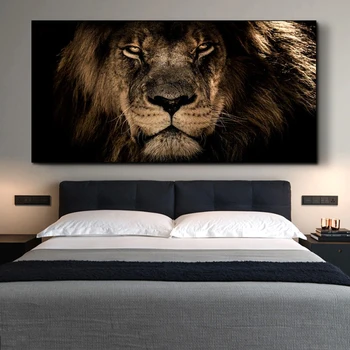 Afrikos Didelis Liūtai Veido Drobės, Paveikslai ant Sienų, Menas, Plakatų Ir grafikos Gyvūnų Liūtai Meno Nuotraukas Kambarį dekoro
