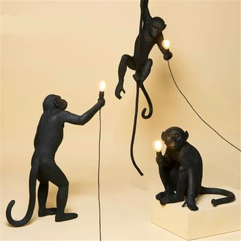 American retro Dervos Sieniniai šviestuvai Beždžionė lempos Kambarį Miegamasis Pakabukas lempa, Restoranas, Valgomasis, Virtuvė Kabo Žibintai