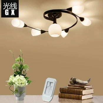 Amerikos stilius paprastas, modernus lubų lempa, kūrybos , stiklo , Šiaurės sodų lempos