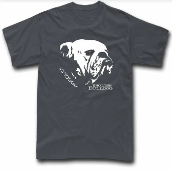 Anglų Buldogas T-shirt Šuo Grafinis Naujo Dizaino British Bulldog S-3XL vyriški trumpomis Rankovėmis Atsitiktinis Tee