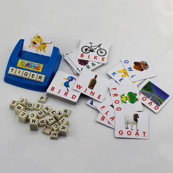Anglų kalbos Žodžių Mokymasis Įspūdį Žaislas Raidę, Mašina Kortelės Rašybos Žaidimas Švietimo Žaislai vaikams Raštingumo su Kortelėmis