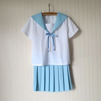 Anime Cosplay Kostiumai, Kawaii Japonų Mokyklos Sailor Vienodą Moterų Suknelė Przybornik Viršuje+Skiirt S-XXL