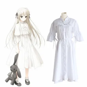 Anime Helovinas Yosuga no Sora cosplay kostiumų Užsakymą seksuali balta suknelė Kasugano Sora cosplay kostiumas