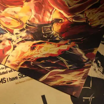 Anime Kolekcija Vienas Gabalas Simbolių Kraft Popieriaus Siena Lipdukas Plakatas Namų Apdailos Dažymo Dovana