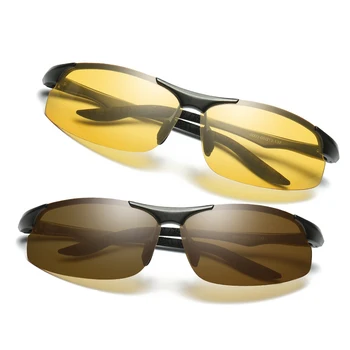 AORON Aliuminio magnio Vairavimo Photochromic Akiniai nuo saulės Vyrams Poliarizuota Chameleonas Saulės akiniai oculos de sol masculino