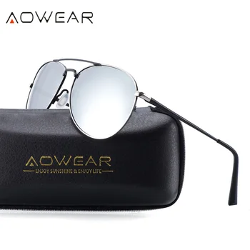 AOWEAR Mens Poliarizuoti Akiniai nuo saulės Vyrams, Prekės ženklo Dizaineris Poliarizaciniai Veidrodėliai Saulės Akiniai Moterų Vairavimo Atspalvių Gafas de sol hombre