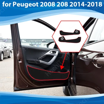 Apsauginis Kilimėlis Pusės krašto padengti Durų Viduje Guard Automobilio Duris Anti Kick Trinkelėmis Įklija, Peugeot 2008 208 Priedai-2018 m.