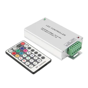 Apšvietimo Reikmenys RGB Controler RF Belaidžio Nuotolinio 28 Klavišus 12-24V 3 Kanalų LED Valdiklis RGB LED Juostelės Šviesos