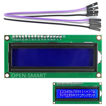 ATIDARYTI-SMART I2C / IIC LCD 1602 Ekrano Modulis su mėlynu Apšvietimu 4-Pin Kabelis Arduino / Raspberry Pi