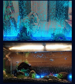 Atsparus vandeniui Akvariumas Šviesos diodų (LED) Vandeniui Žuvų Bakas Šviesos samteliais Lempa Akvariumų Dekoracijos, Apšvietimas Augalų Lempos ES/JAV Galios