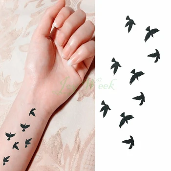 Atsparus vandeniui Laikina Tatuiruotė Lipdukas skristi paukščių tatuiruotės Tulžys Hummingbird tatto lipdukai 