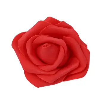 Aukštos Kokybės 100vnt / maišas 6cm Putų Rose Vadovai Dirbtinių Gėlių Vadovai Vestuvių Dekoravimas(raudona)