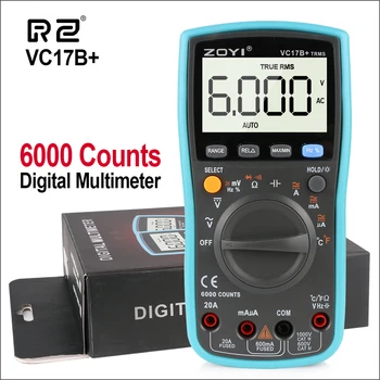 Aukštos Quailty Skaitmeninis Multimetras 6000 Skaičiuoja Apšvietimas AC/DC Ammeter Voltmeter Omų Varža Nešiojami Skaitiklių Įtampos Testeris, Matuoklis