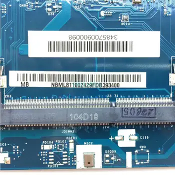 Aukščiausios Kokybės Nešiojamas Baseboard Acer Aspire E5-531 E5-571 Plokštė i3-4010U Z5WAH LA-B161P NBML811002 DDR3