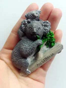Australijos Koala Mielas Gyvūnų Stereo Dervos Šaldytuvas Magnetas Suvenyrų Dekoratyviniai Magnetai 3d Šaldytuvas Magnetas Dekoras
