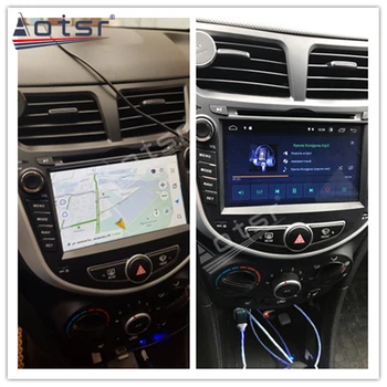 Automobilio Radijas Multimedijos Už Hyundai Accent Verna 2011-2017 Automobilių GPS Navigacija, Garso Android 10.0 64GB DSP Auto Stereo Galvos Vienetas IPS