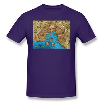 Baldur 's Gate Žemėlapis Atsitiktinis Mados T-shirt Karšto Pardavimo Baldur' s Gate T-shirt Marškinėliai Medvilnė, O Kaklo