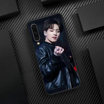 Bangtan Berniukai Jeon Jung Kook Telefono Case Cover For Samsung Galaxy A7 8 10 20 20e 21 30 30S 31 41 50 50 51 70 71 91 juoda