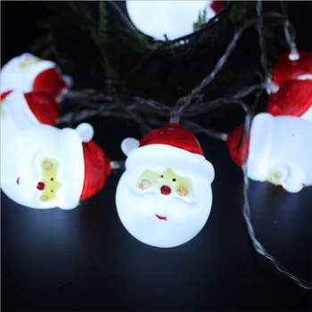 Baterijomis 1,5 M 10leds lempos Mielas Santa Claus LED Styginių Šviesos Vandeniui, Kalėdos, naujieji Metai Apdaila Garliava