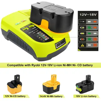 Baterijos Įkroviklis,Baterija, Elektrinių Įrankių,Įkrovimo Už Ryobi P117,Ni-Cd, Ni-Mh, Li-Ion Baterijų Įkroviklis Plastiko