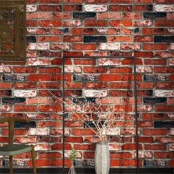 Beibehang Retro baras imitacijos PVC Plytų Tapetai papel de parede 3D Miegamojo Kambarį, TV Foną, sienos dokumentų namų dekoro roll