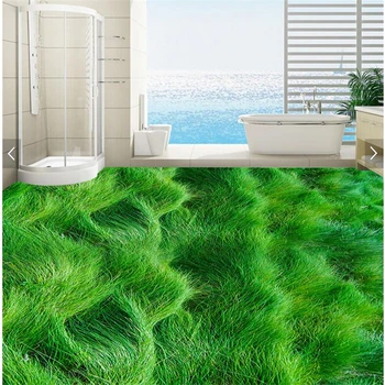 Beibehang Užsakymą 3d grindys filmas pagal ilgis plotis užsakymą 3D kūrybos žalia žolė grindys pasta