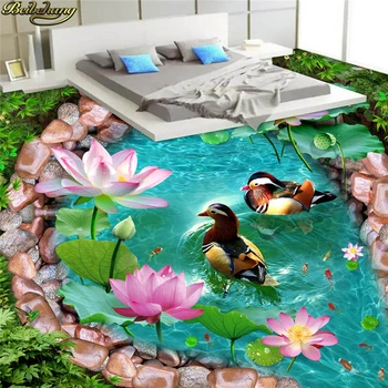 Beibehang Užsakymą foto tapetai, grindys, dažymas įklijuoti Wang baseinas, vandens mandarinų antis 