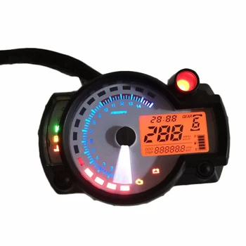 Bendrieji LCD Skaitmeninio Motociklo Spidometras Odometras Reguliuojamas MAX 299KM/H, 2 Spalvų LCD Ekranas