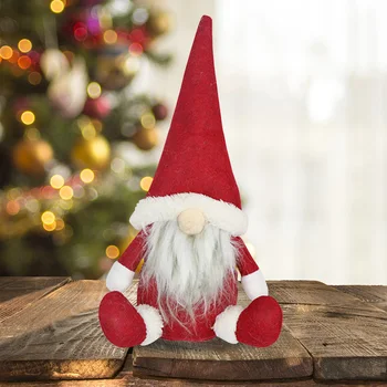 Beveidis Lėlės Sėdi Santa Claus Už Šalies Linksmų Kalėdų Dekoracijas Namuose Naujųjų Metų 2021 Kalėdų Ornamentu Dovanos