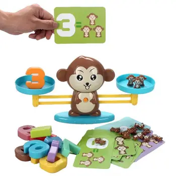 Beždžionė Balansas Žaidimo Lenta Montessori Žaislas Beždžionė Rungtynės Matematikos Pusiausvyros Skalės Skaičius Pusiausvyrą Žaidimas Vaikų Ankstyvojo Mokymosi Žaislai