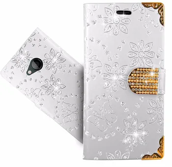 Bling Atveju, HTC U Žaisti Piniginės Diamond Odos Atramą Maišelį Coque Case Cover For HTC U Žaisti