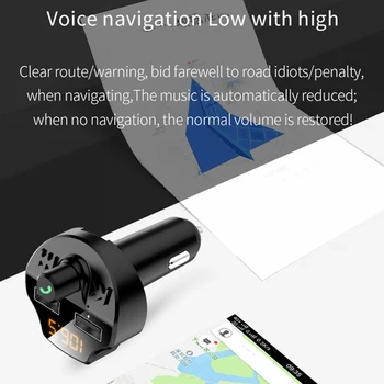Bluetooth FM Siųstuvas Aux Moduliatorius Automobilinio Rinkinio Automobilio Audio MP3 Grotuvas 3.1 Greito Įkrovimo Dvigubas USB Automobilinis Įkroviklis Adapteris