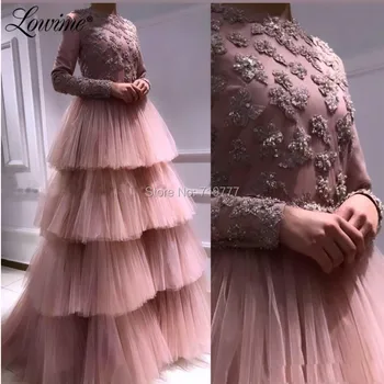 Blush Pink Musulmonų Vakaro Suknelės Dubajus Islamo Kaftans Saudo Arabų Dubajus Oficialų Šalis Suknelė Artimųjų Rytų Moterų Promenadzie Suknelė 2019